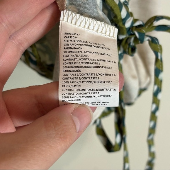 Anthropologie Tiny Jasmine Printed Tank Green Motif XS - Picture 11 of 12